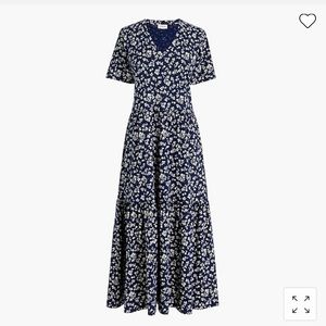 V neck tiered midi knit dress